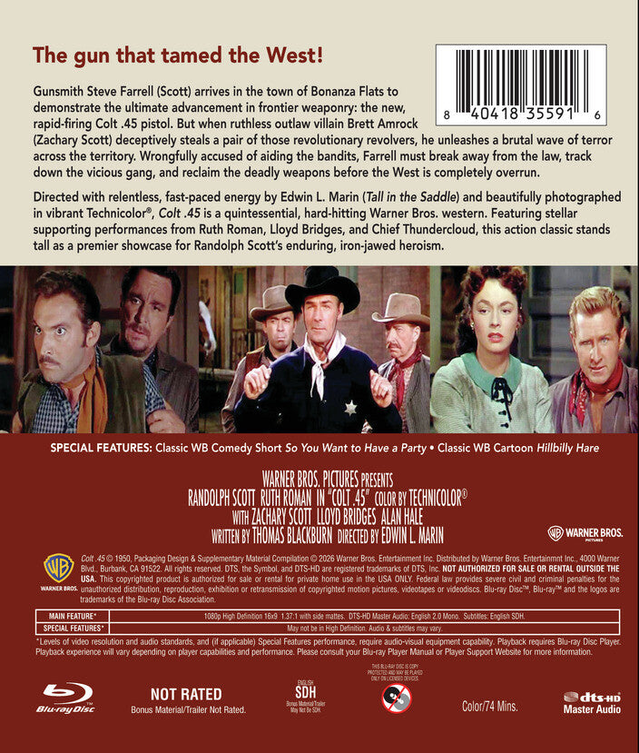 Colt .45 [Blu-ray] - Back Panel - 