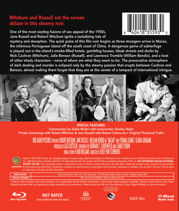 Macao [Blu-ray] - Back Panel - 