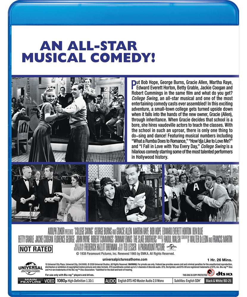 College Swing [Blu-ray] - Back Panel - 