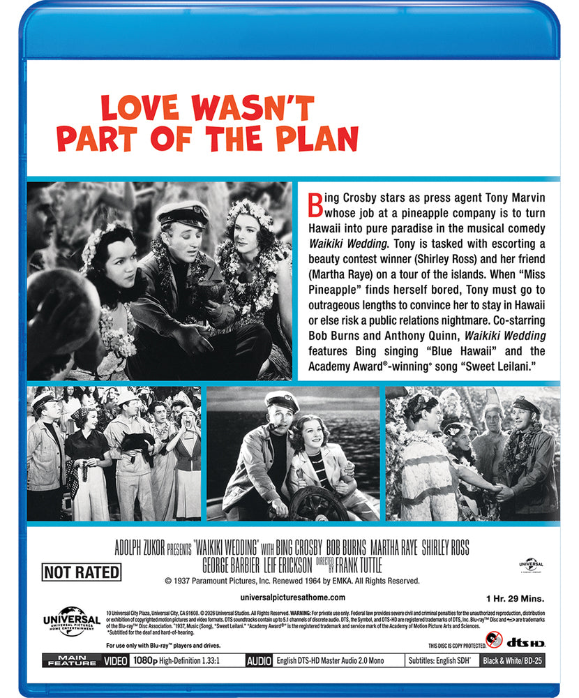 Waikiki Wedding [Blu-ray] - Back Panel - 