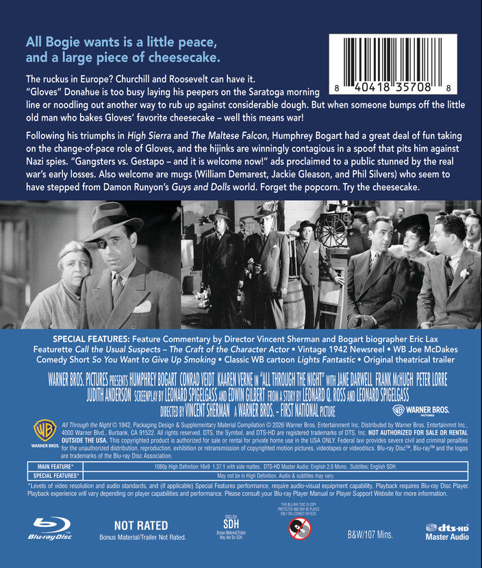 All Through the Night [Blu-ray] - Back Panel - 