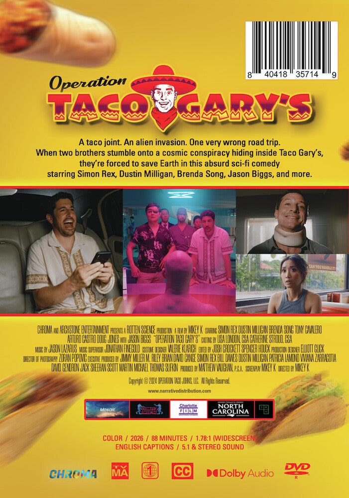 Operation Taco Gary's - Back Panel - 