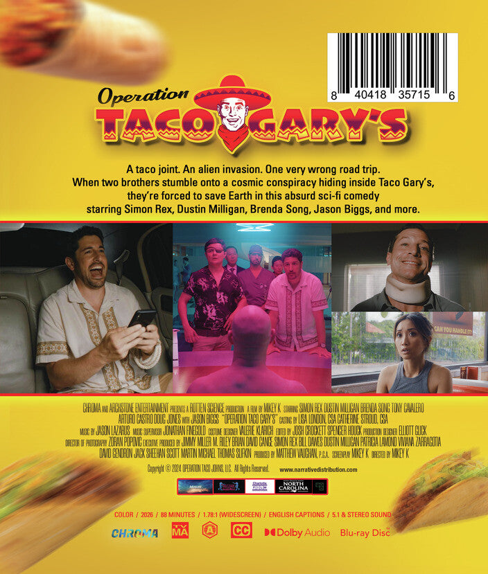 Operation Taco Gary's [Blu-ray] - Back Panel - 