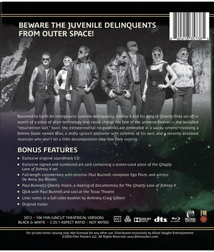 The Ghastly Love of Johnny X [Blu-ray] - Back Panel - 