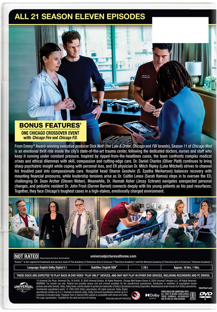 Chicago Med: Season Eleven - Back Panel - 
