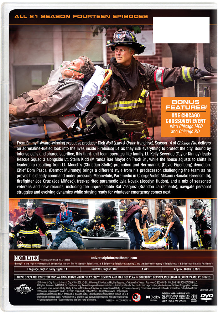 Chicago Fire: Season Fourteen - Back Panel - 