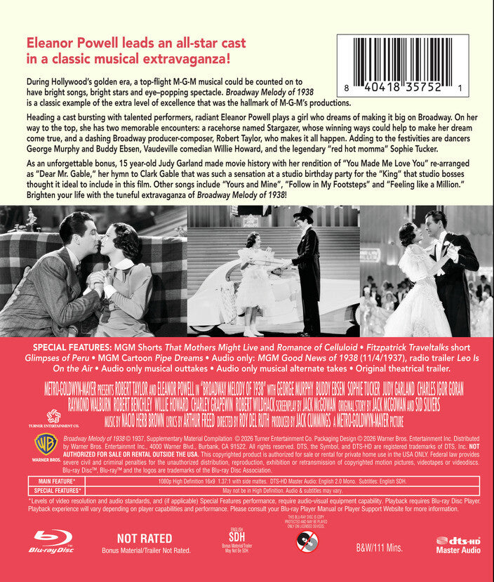Broadway Melody of 1938 [Blu-ray] - Back Panel - 