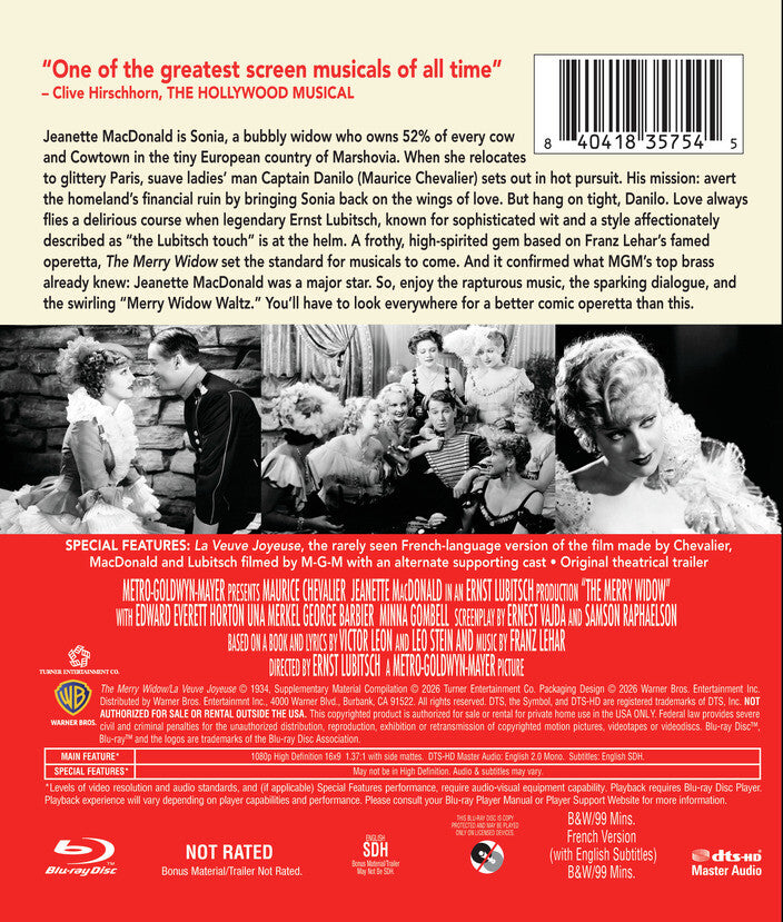 The Merry Widow [Blu-ray] - Back Panel - 