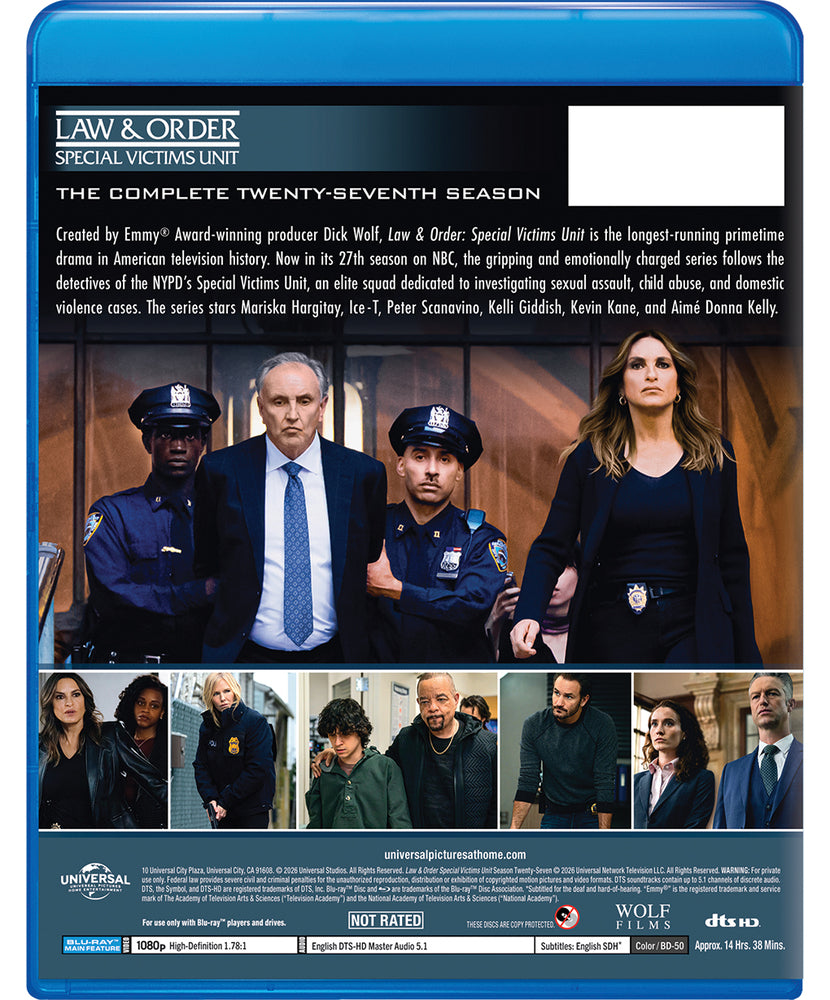 Law & Order: Special Victims Unit - Season 27 [Blu-ray] - Back Panel - 