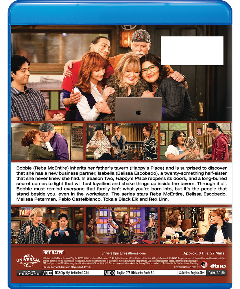 Happy's Place: Season Two [Blu-ray] - Back Panel - 