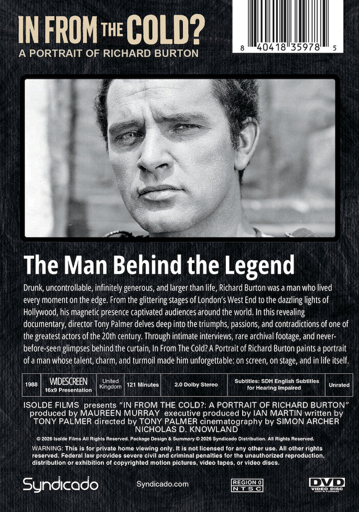 In From The Cold? A Portrait Of Richard Burton - Back Panel - 