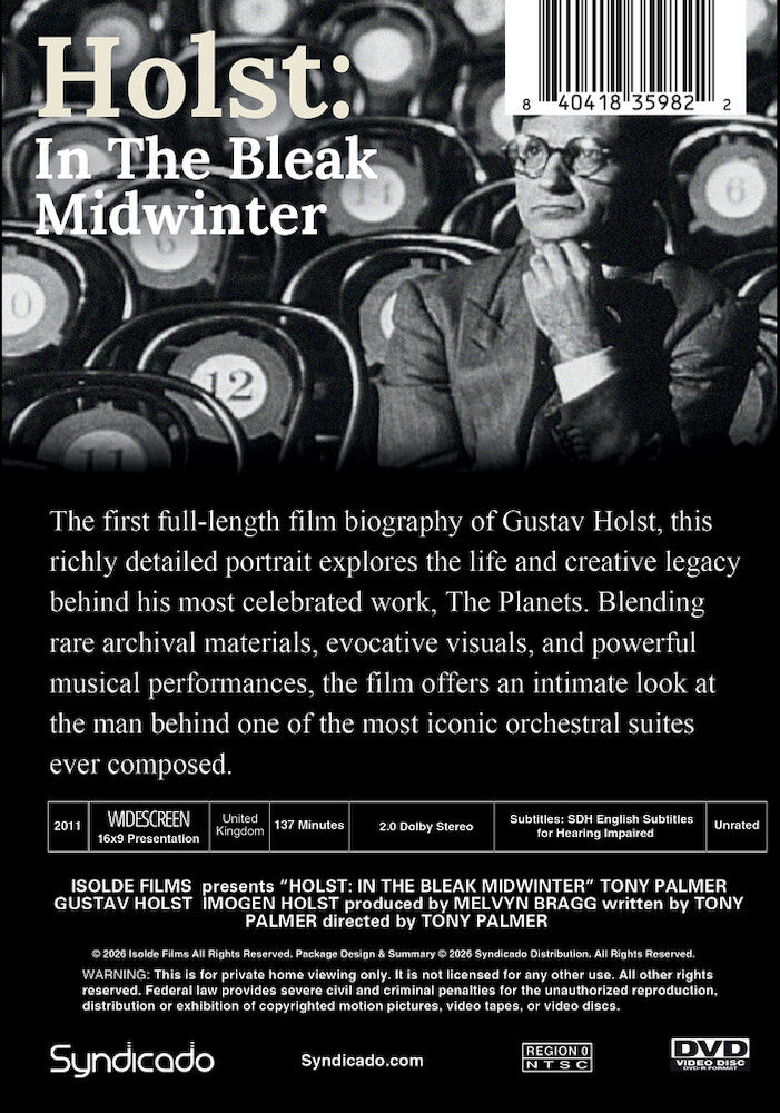 Holst: In The Bleak Midwinter (INSTITUTION COPY with limited public performance rights) - Back Panel - 