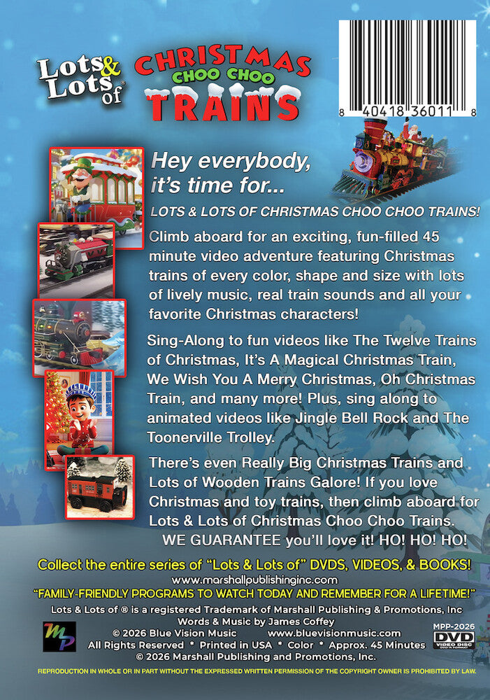 Lots & Lots of Christmas Choo Choo Trains - Back Panel - 