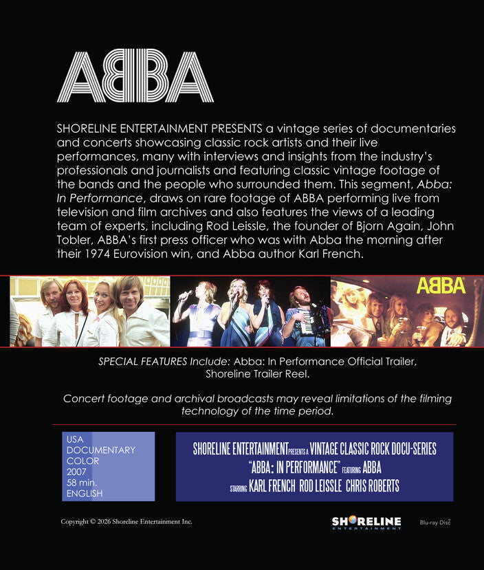 Abba: In Performance [Blu-ray] - Back Panel - 