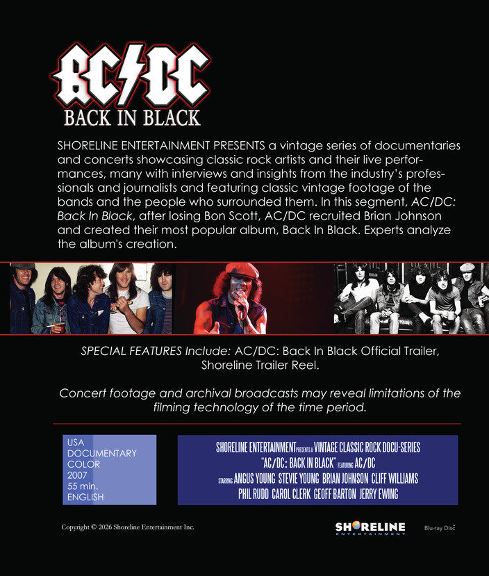 AC/DC: Back In Black [Blu-ray] - Back Panel - 