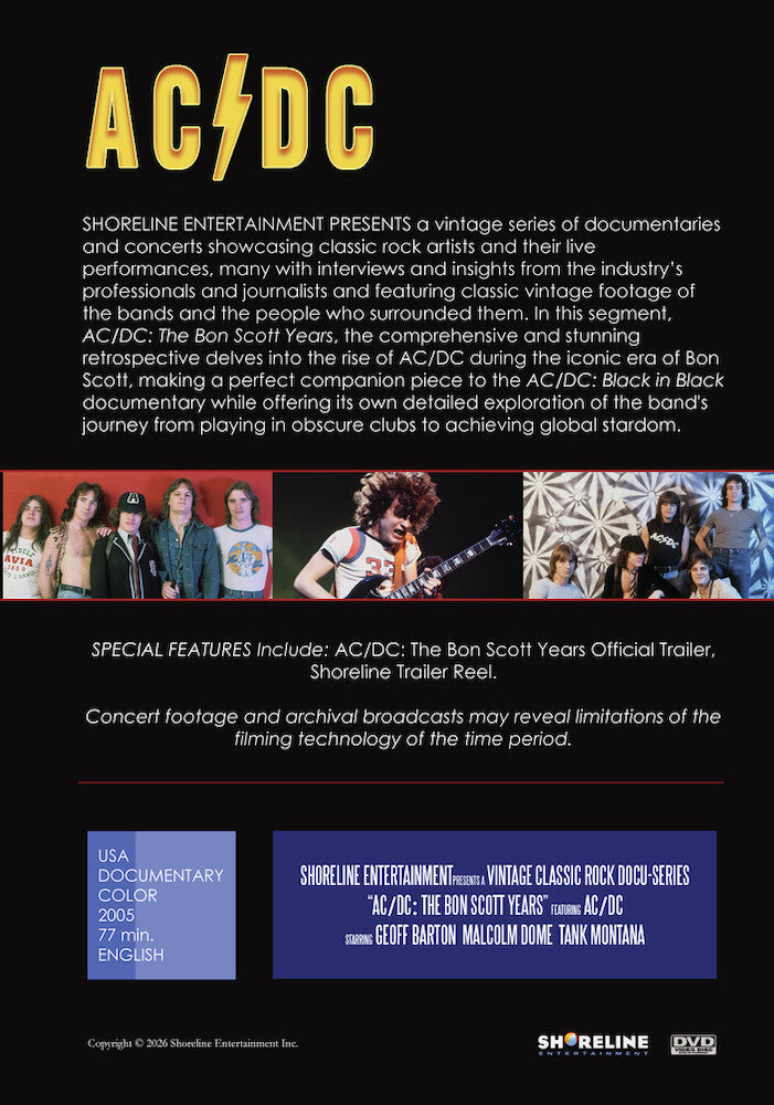 AC/DC: The Bon Scott Years - Back Panel - 