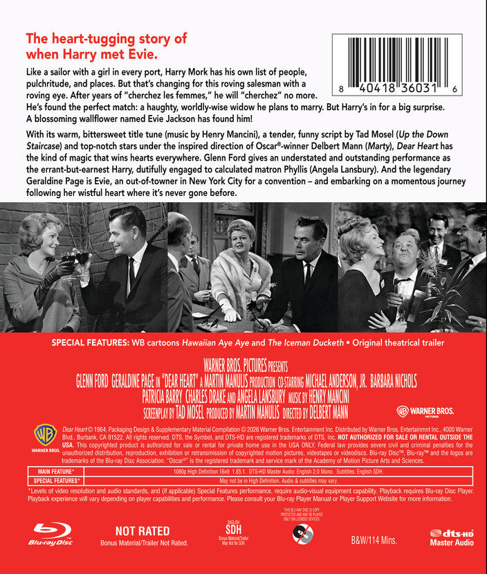 Dear Heart [Blu-ray] - Back Panel - 
