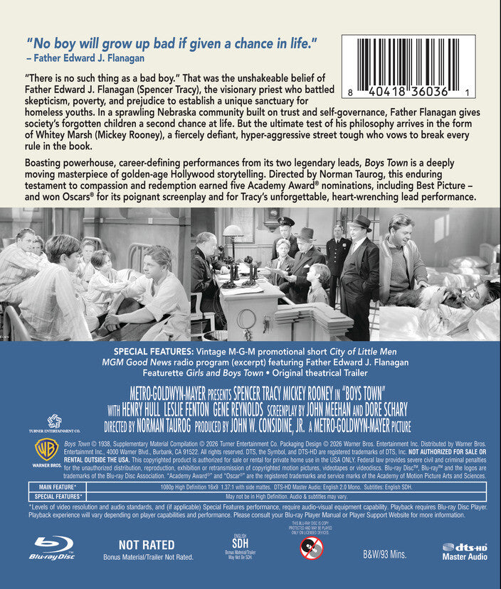 Boys Town [Blu-ray] - Back Panel - 