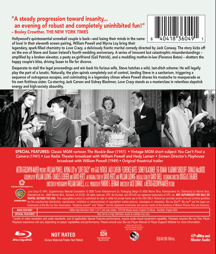 Love Crazy [Blu-ray] - Back Panel - 