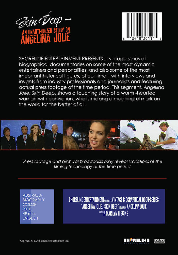 Angelina Jolie: Skin Deep - Back Panel - 
