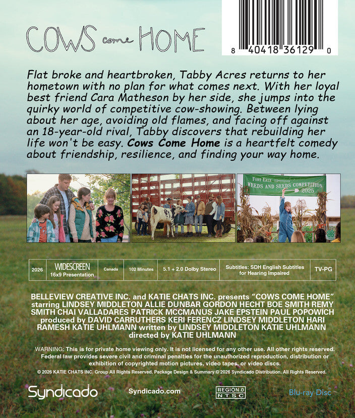 Cows Come Home [Blu-ray] - Back Panel - 