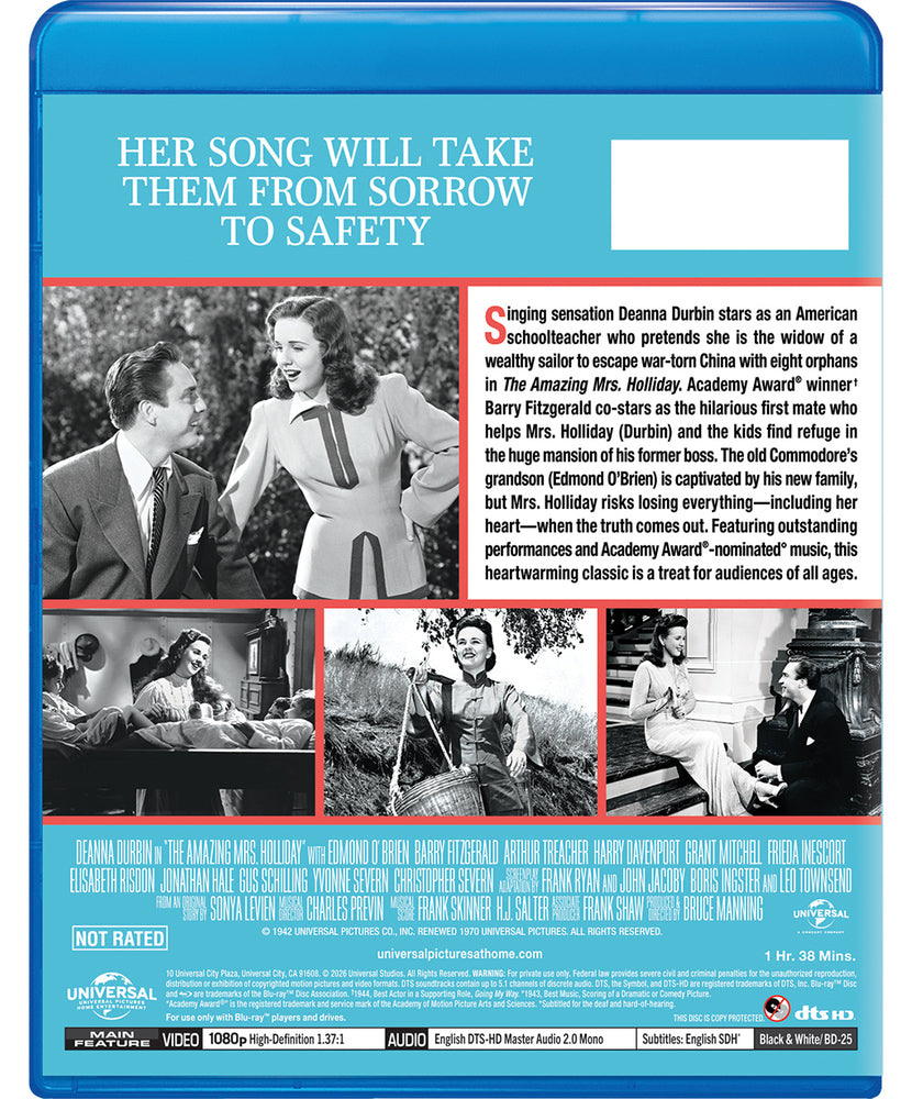 The Amazing Mrs. Holliday [Blu-ray] - Back Panel - 