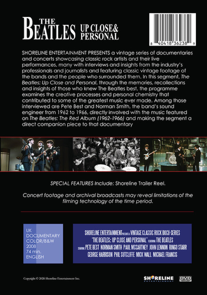 The Beatles: Up Close and Personal - Back Panel - 