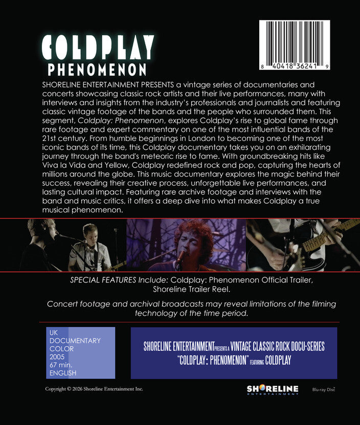 Coldplay: Phenomenon [Blu-ray] - Back Panel - 