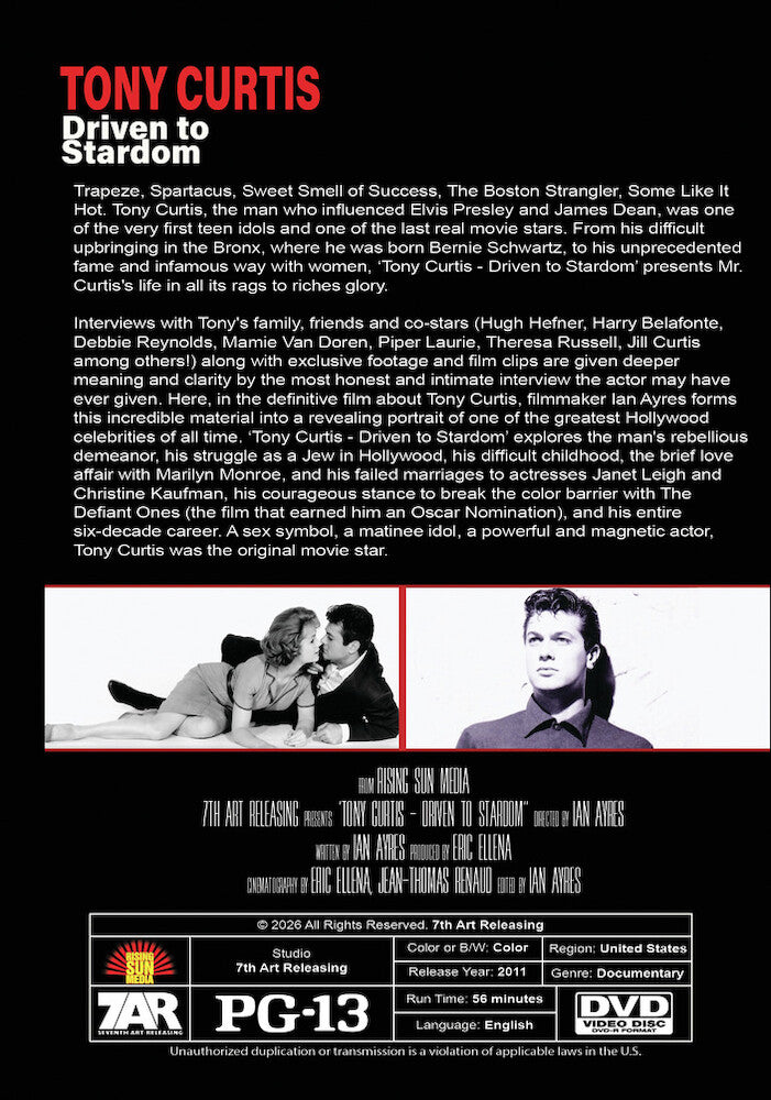 Tony Curtis Born to Stardom - Back Panel - 