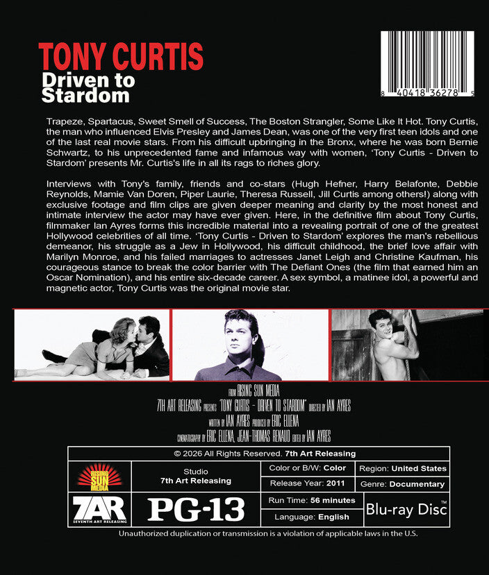 Tony Curtis Born to Stardom [Blu-ray] - Back Panel - 