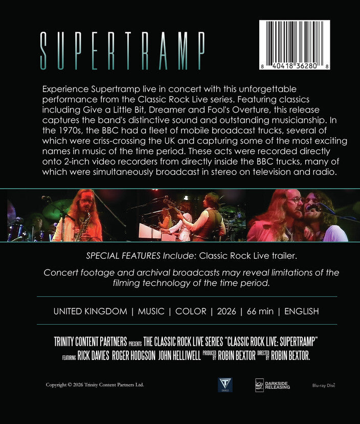 Classic Rock Live: Supertramp [Blu-ray] - Back Panel - 