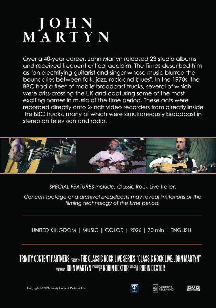 Classic Rock Live: John Martyn - Back Panel - 