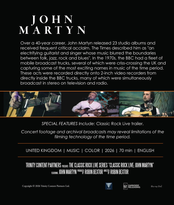 Classic Rock Live: John Martyn [Blu-ray] - Back Panel - 