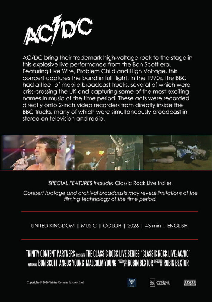 Classic Rock Live: AC/DC - Back Panel - 