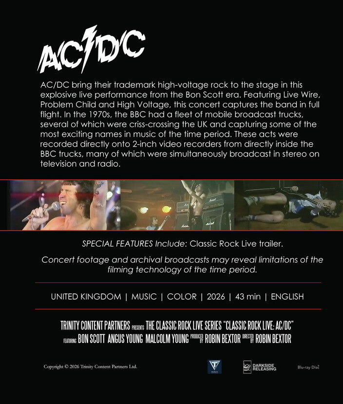 Classic Rock Live: AC/DC [Blu-ray] - Back Panel - 