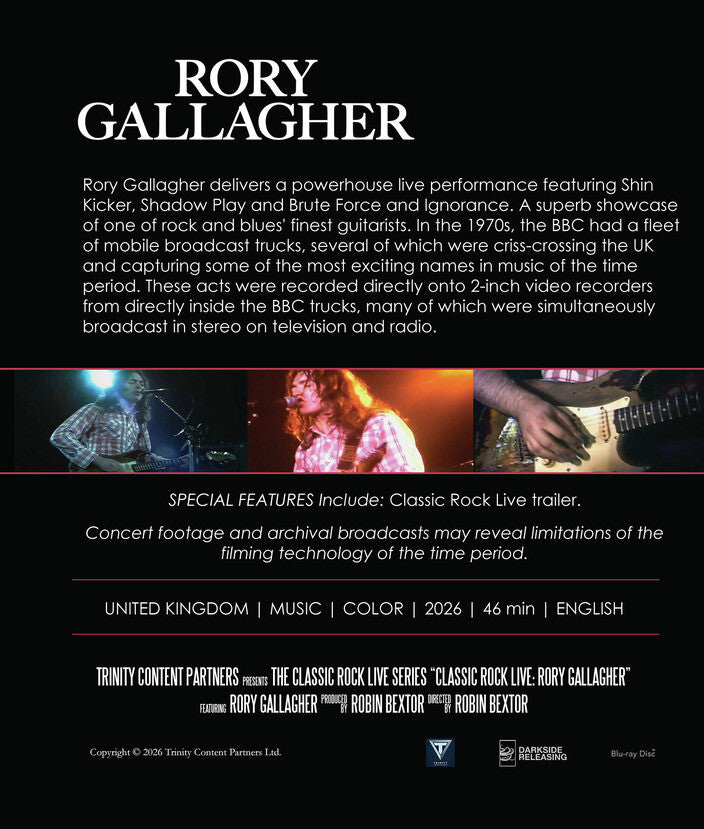 Classic Rock Live: Rory Gallagher [Blu-ray] - Back Panel - 