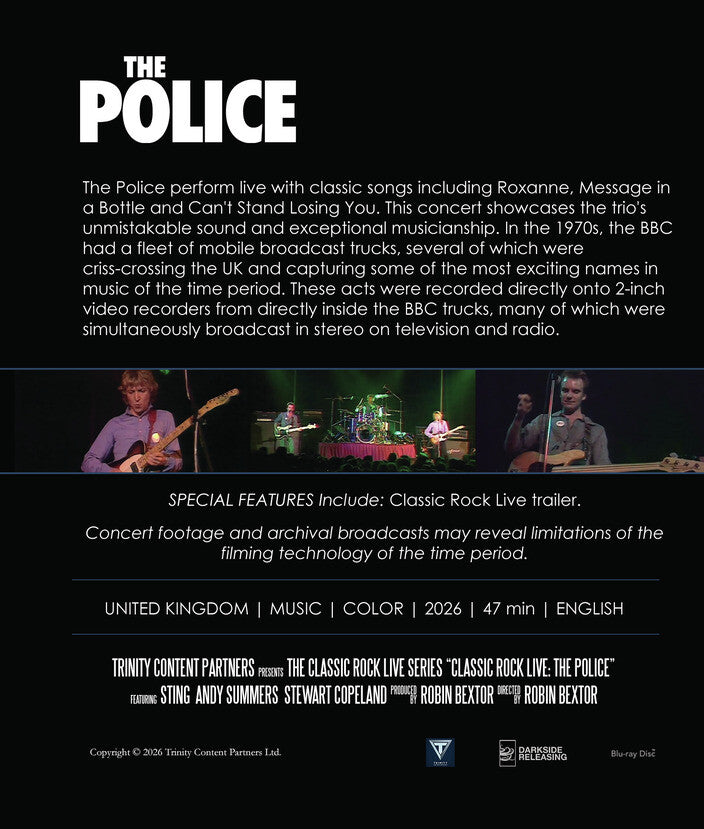 Classic Rock Live: The Police [Blu-ray] - Back Panel - 