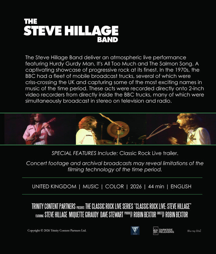 Classic Rock Live: Steve Hillage [Blu-ray] - Back Panel - 