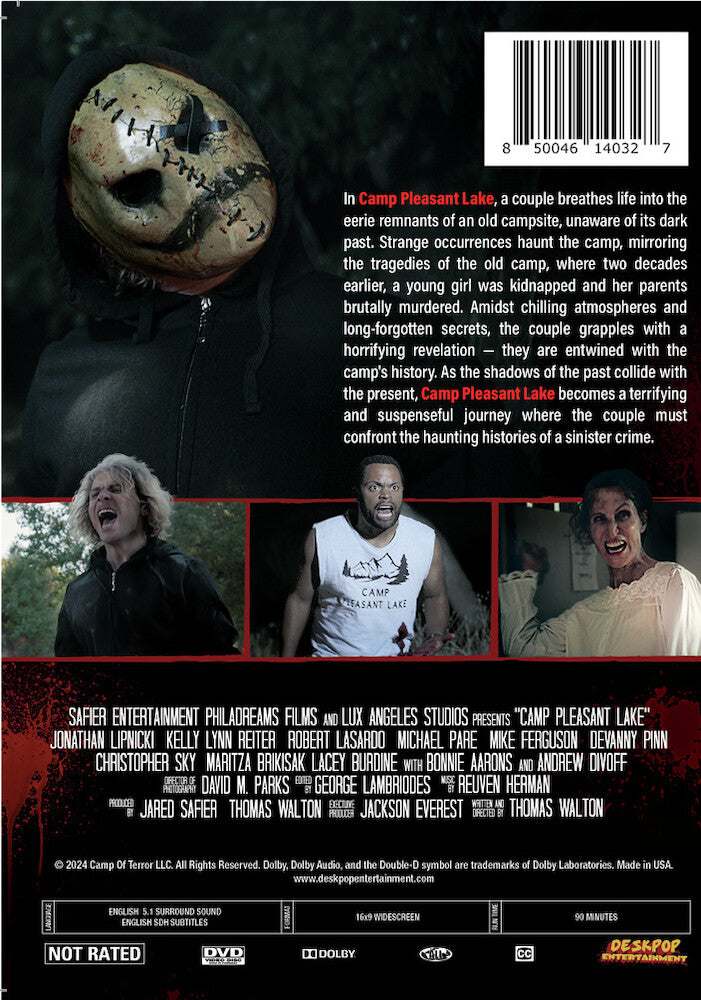 camp pleasant lake - Back Panel - DVD