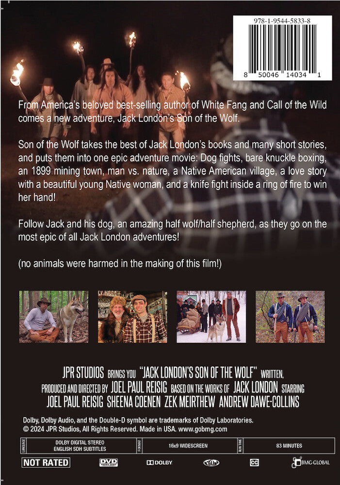 jack london's son of the wolf - Back Panel - DVD