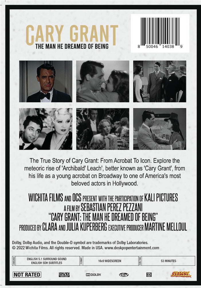 cary grant, the man he dreamed of being - Back Panel - DVD