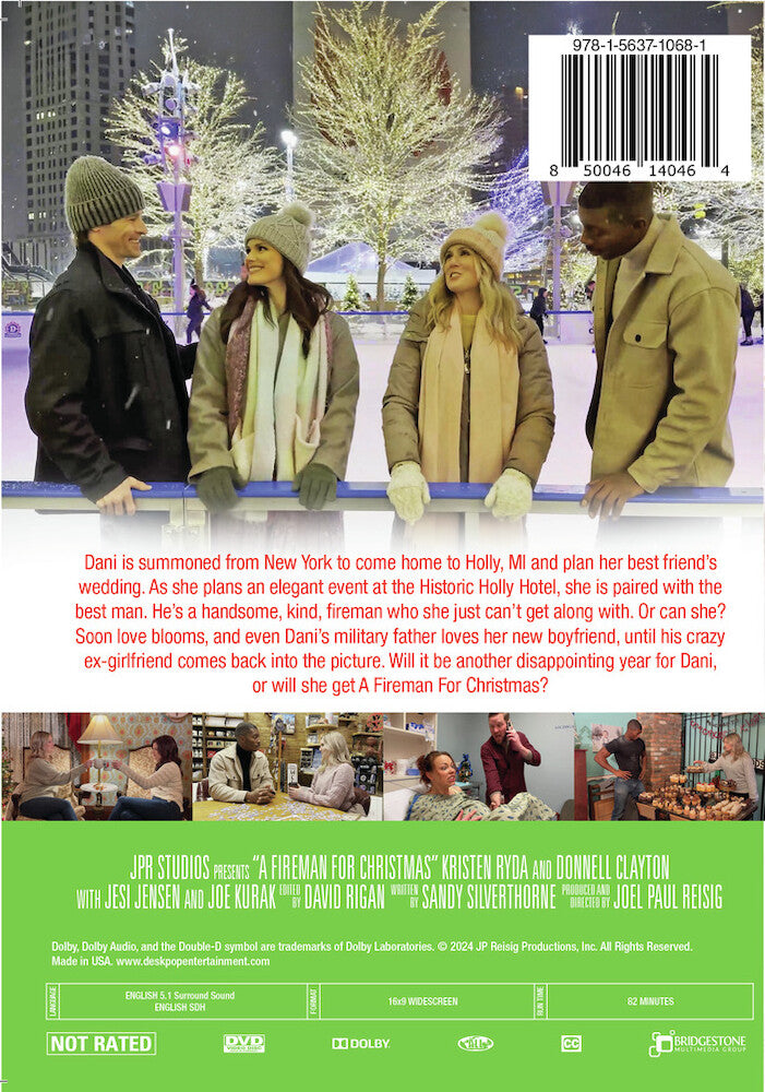 a fireman for christmas - Back Panel - DVD