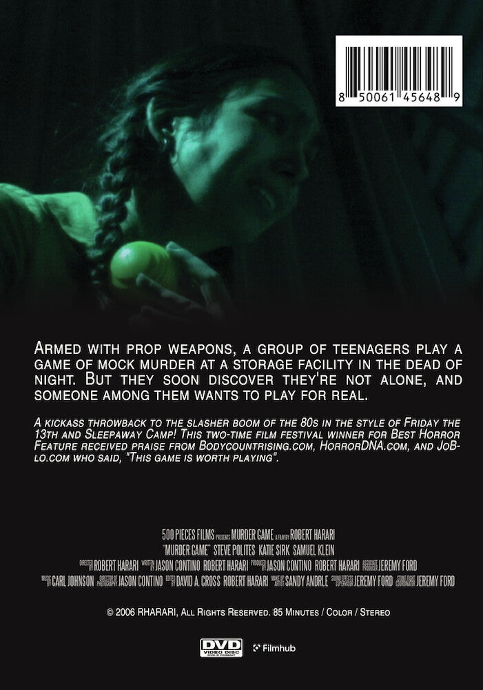 murder game - Back Panel - DVD