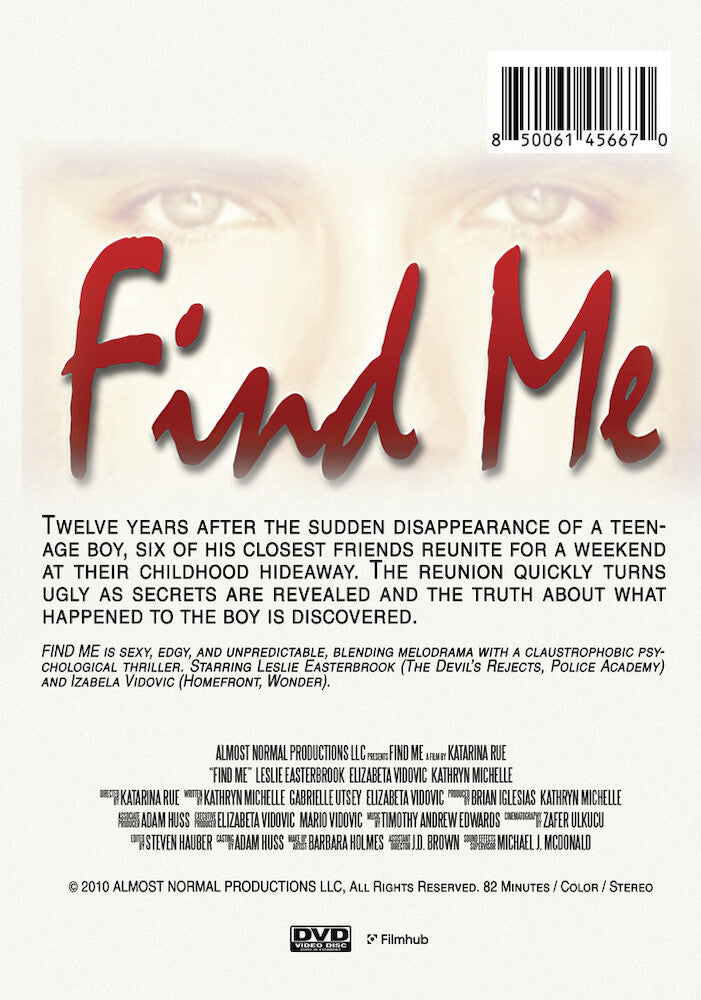 find me - Back Panel - DVD
