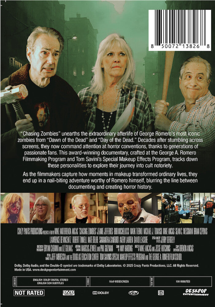 chasing zombies: a tribute to george romero - Back Panel - DVD