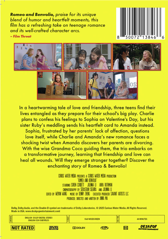 romeo and benvolio - Back Panel - DVD