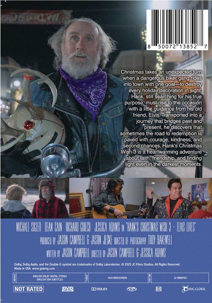 hank's christmas wish 3: elvis lives - Back Panel - DVD