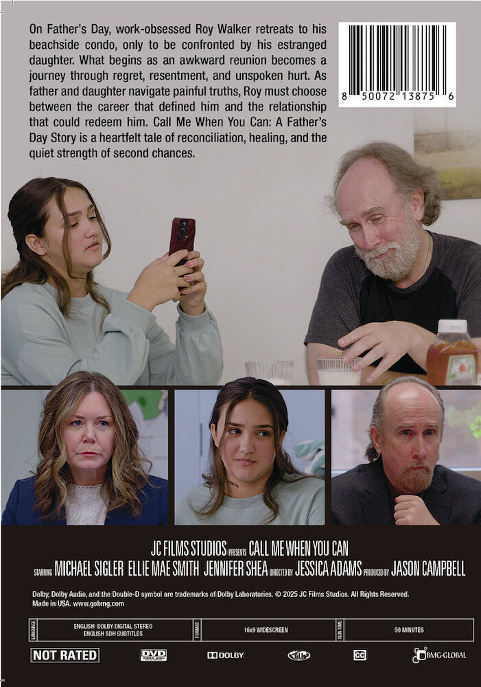 call me when you can: a father's day story - Back Panel - DVD