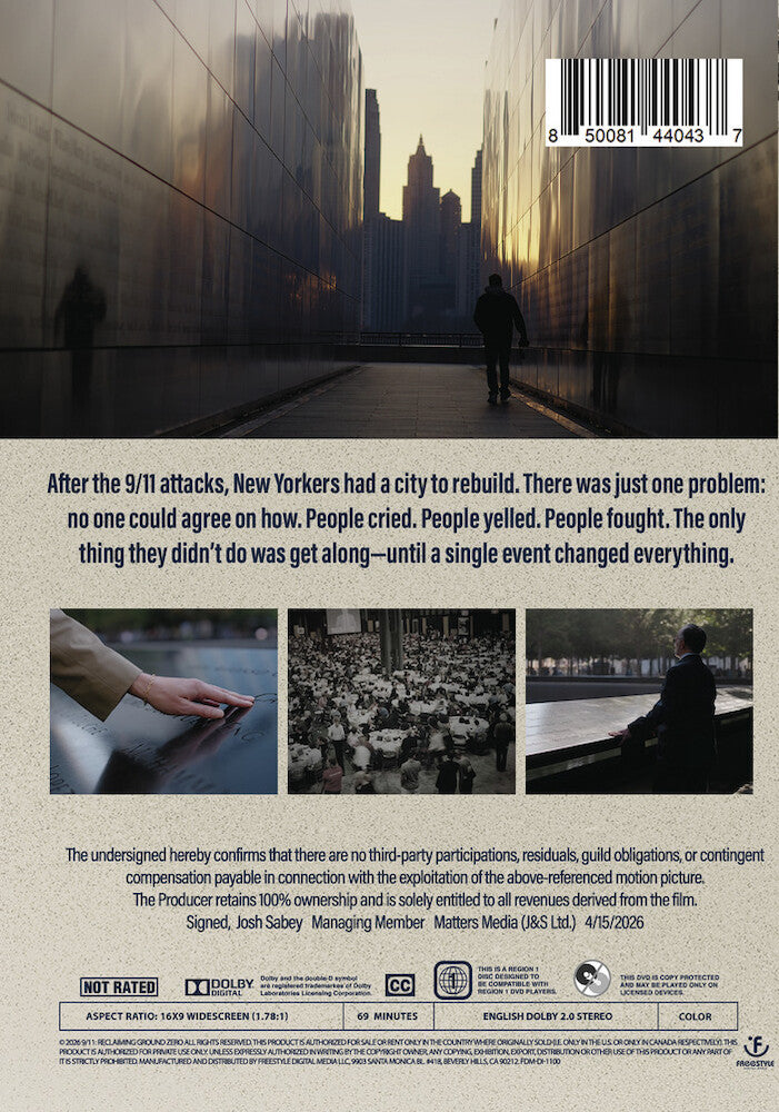 9/11: Reclaiming Ground Zero - Back Panel - 