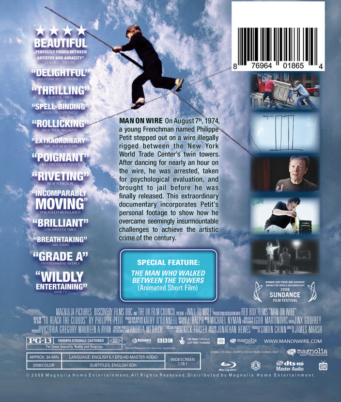 man on wire - Back Panel - Blu-ray